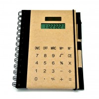 Stationery Items Solar Power Kraft Paper Coil Notebook Calculator