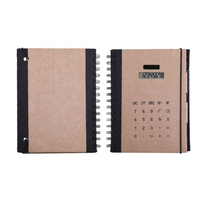 Kraft Paper Notebook Electronic Organizer Calculator for Diary