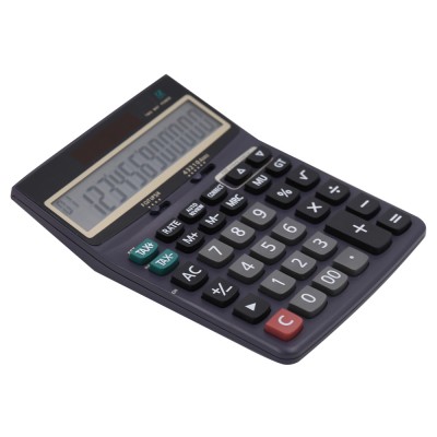 Large Size Office Using Solar System 12 Digits Check Step Desktop Calculator